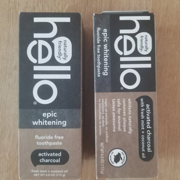 Hello Charcoal Epic Whitening Toothpaste NWTO - Picture 3 of 3
